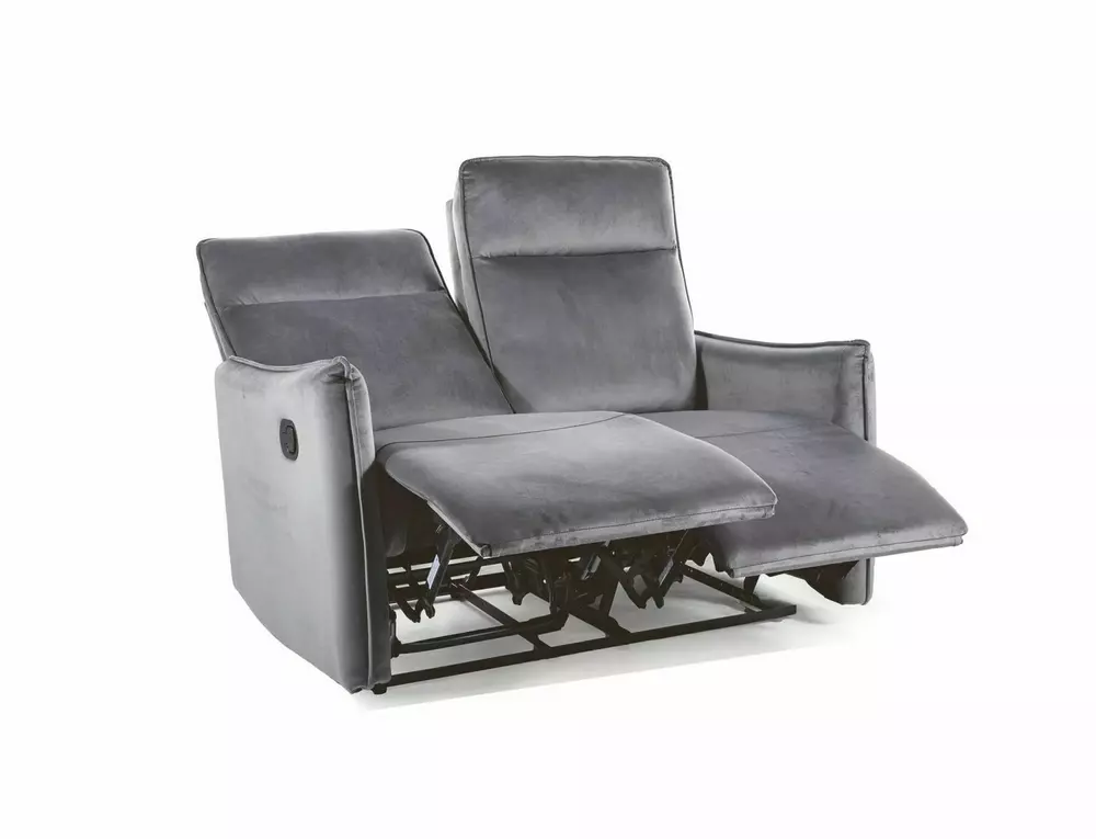 Sofa Travis 2 Velvet szary wizualizacja