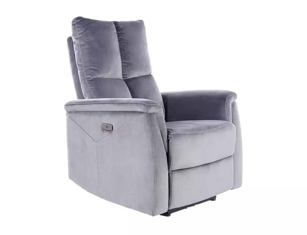 Fotel Neptun Velvet szary