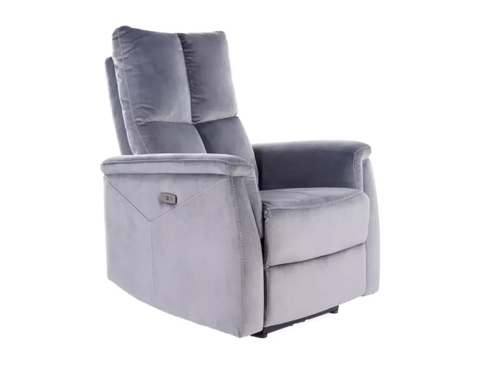 Fotel Neptun Velvet szary