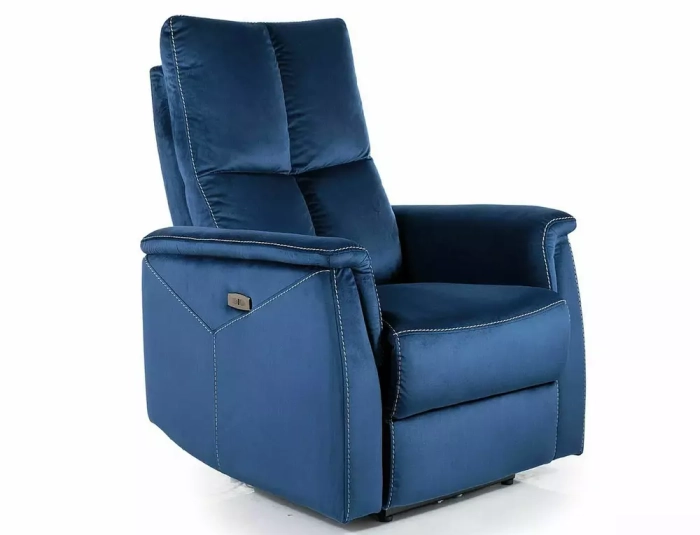 Fotel Neptun Velvet granatowy