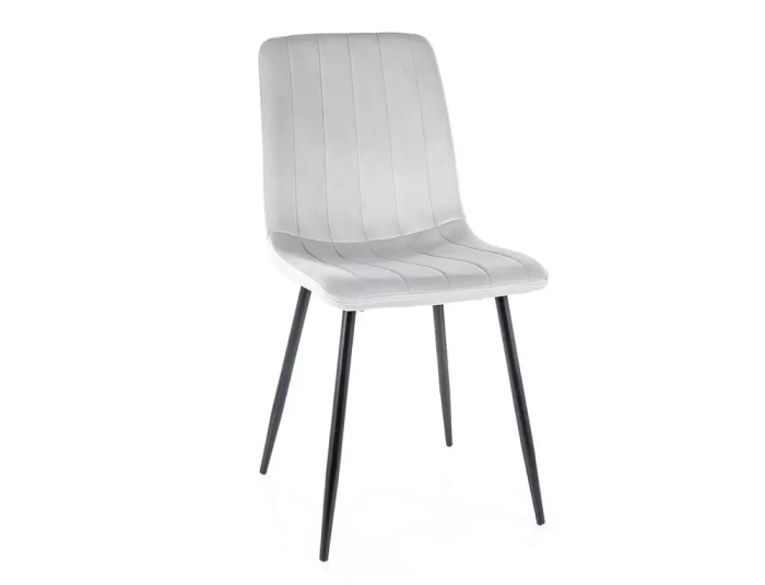 Krzesło Alan Velvet jasny szary