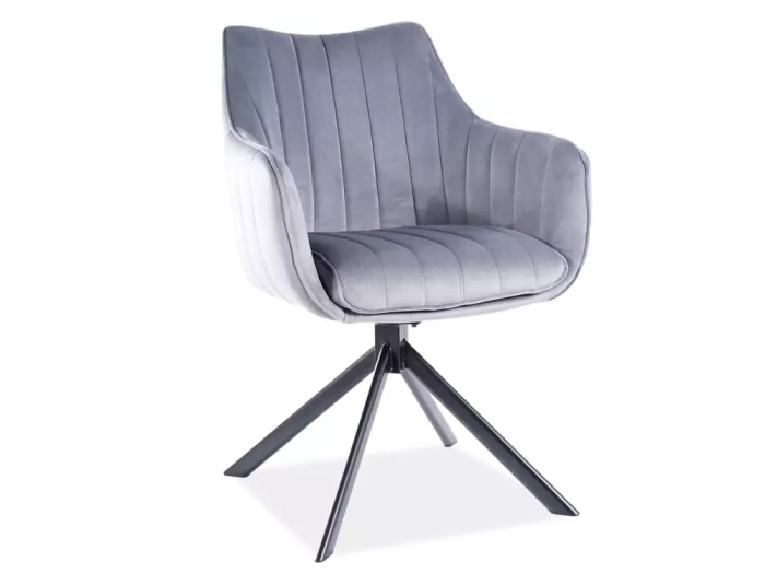 Krzesło Azalia Velvet szary