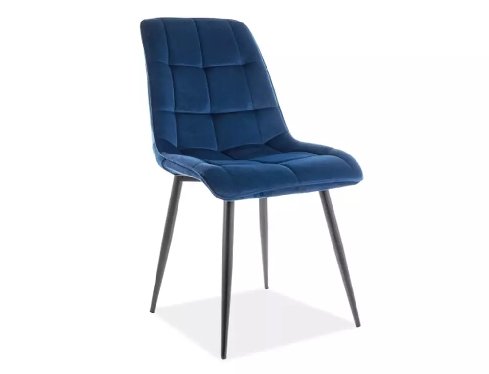 Krzesło Chic Chrom Velvet granatowy