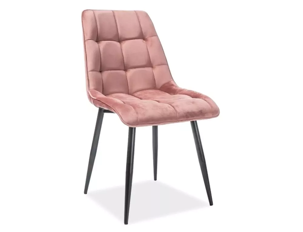 Krzesło Chic Chrom Velvet różowy