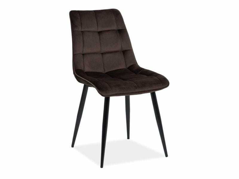 Krzesło Chic Chrom Velvet brązowy
