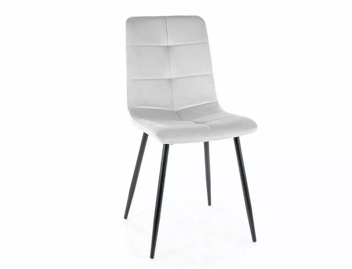 Krzesło Ivo Velvet jasny szary