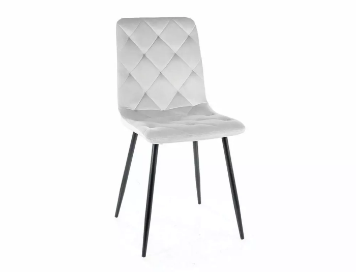 Krzesło Jerry Velvet jasny szary