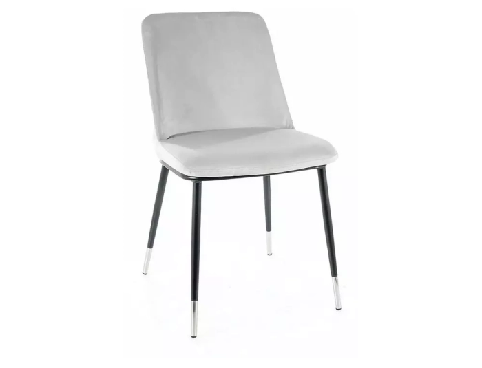 Krzesło Jill Velvet jasny szary