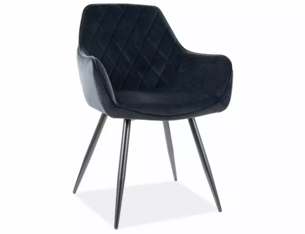 Krzesło Linea Velvet czarny