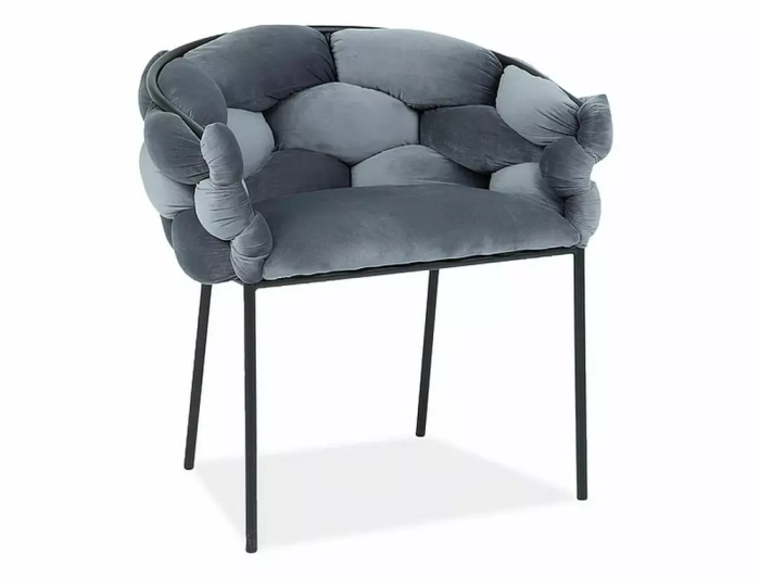 Krzesło Norte Velvet szary