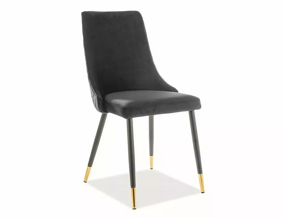 Krzesło Piano B Velvet czarny