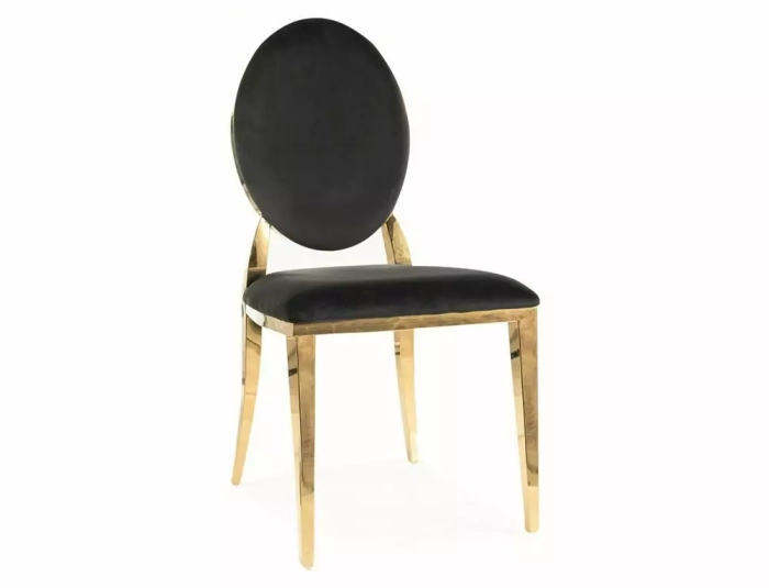 Krzesło King Velvet czarny