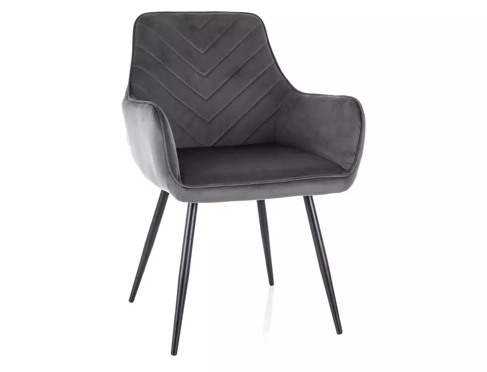 Krzesło Fig Velvet szary