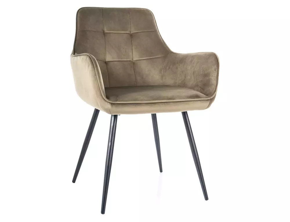 Krzesło Lemon Velvet oliwkowy