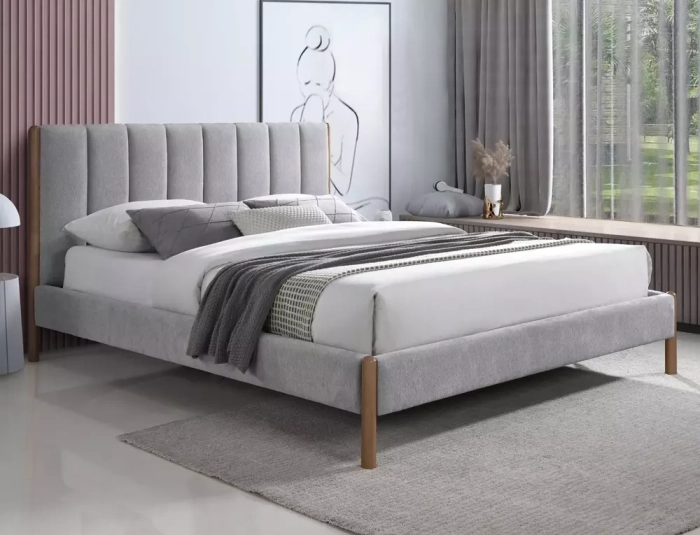 Łóżko Belmont Raven jasny szary