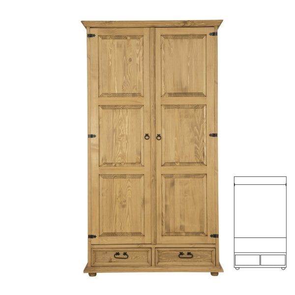 Szafa sosnowa SF701 jasny wosk