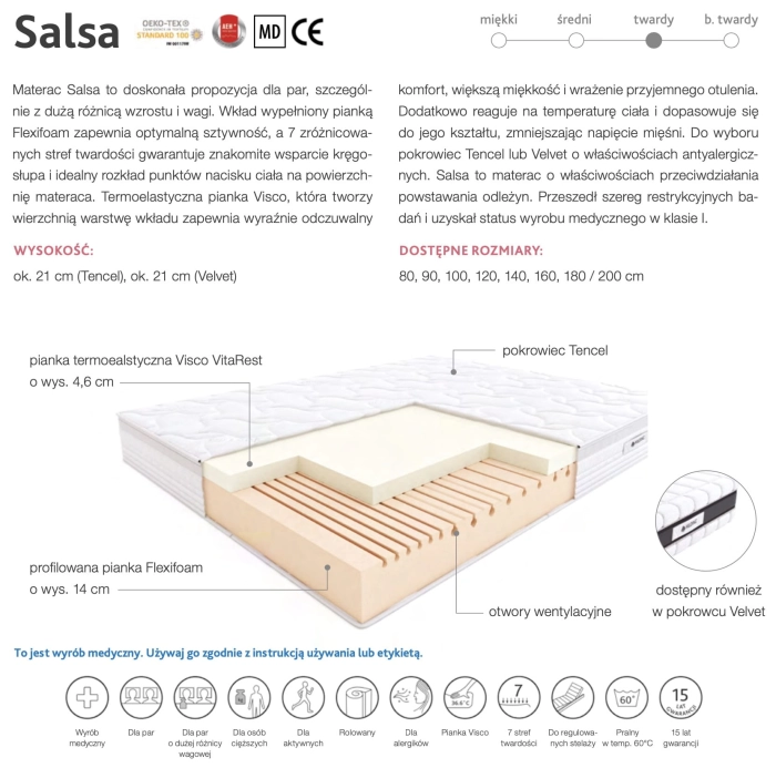 Ulotka materaca Salsa