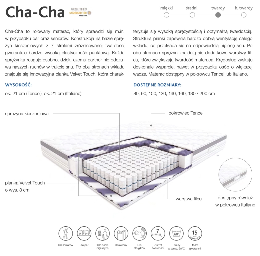 Ulotka materaca cha cha