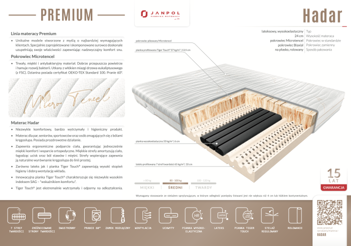 Ulotka materaca hadar