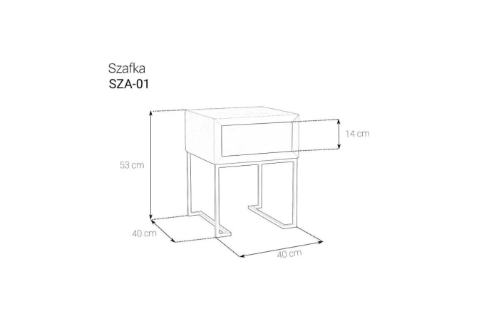 Szafka nocna 01 wymiary