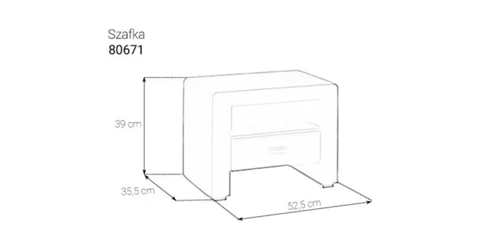 Szafka nocna 80671 wymiary