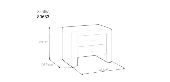 Szafka nocna 80683 wymiary