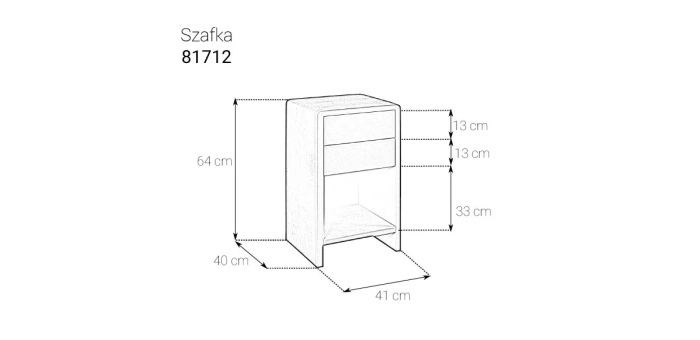 Szafka nocna 81712 wymiary