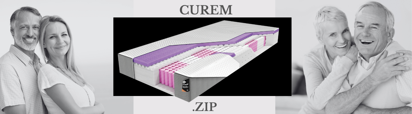 Materac hybrydowy Curem .zip z pianką Serene i sprężynami Multipocket
