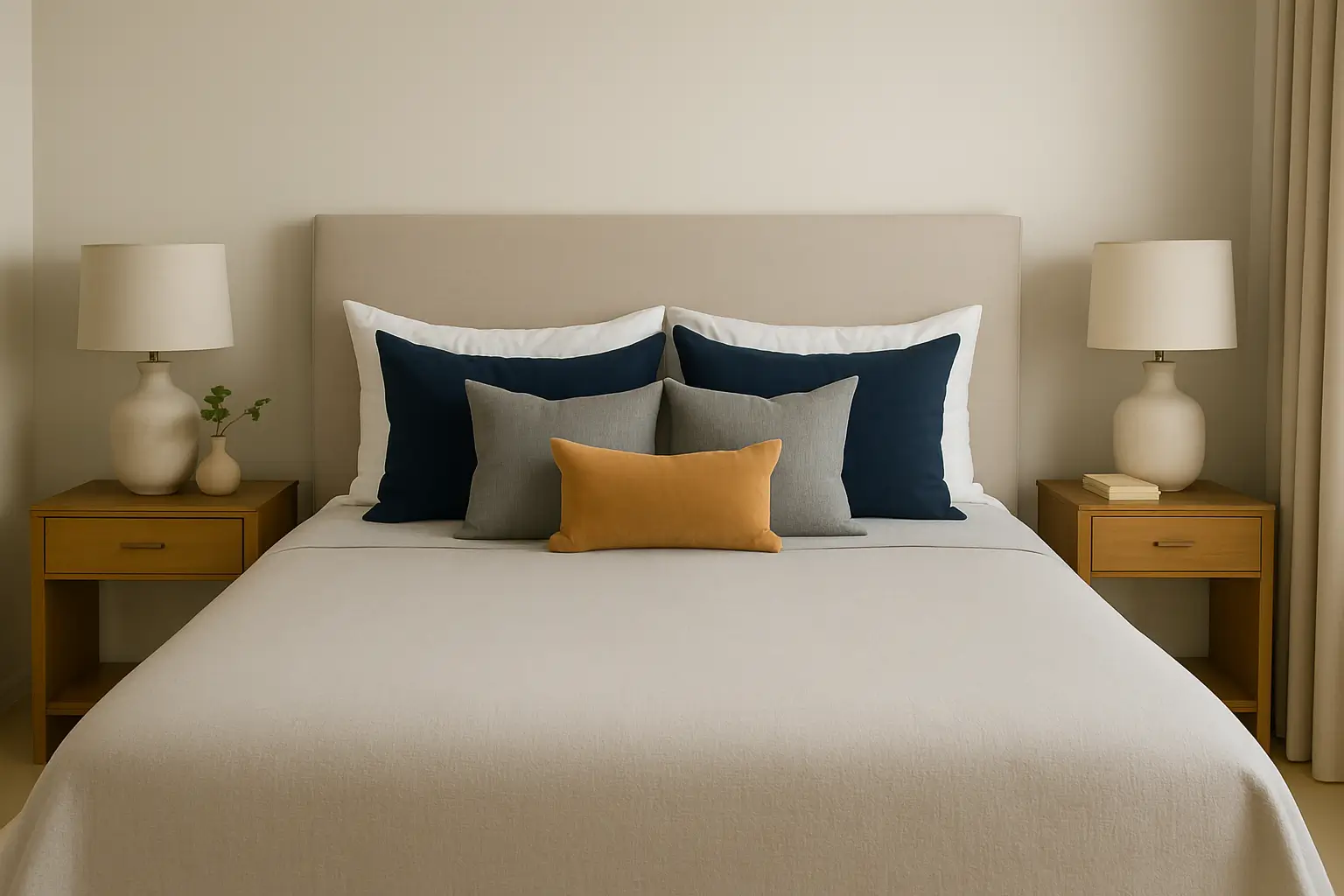 Łóżko udekorowane w stylu klasycznym