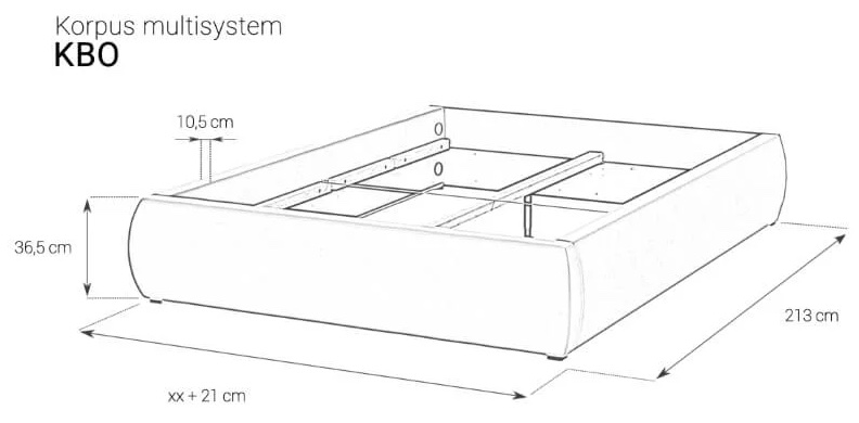 Korpus Multisystem KBO wymiary zewnętrzne 
