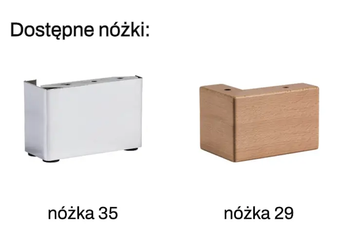 Wybór nóżek do łóżka Belly - drewniane i metalowe