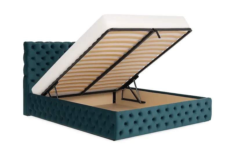 Łóżko Havana z otwartym pojemnikiem na pościel