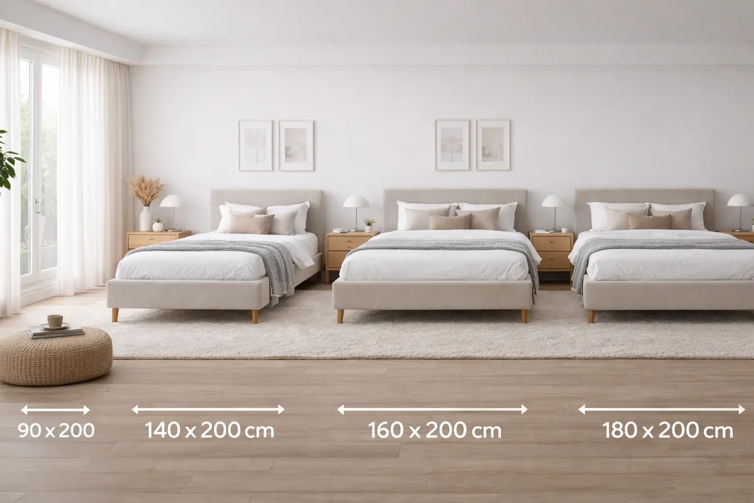 Dobór rozmiaru łóżka do nowoczesnej sypialni