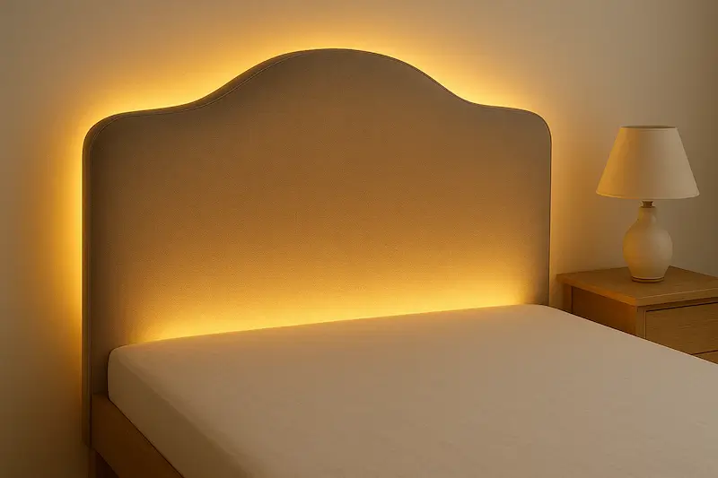 Nowoczesny zagłówek z podświetleniem LED