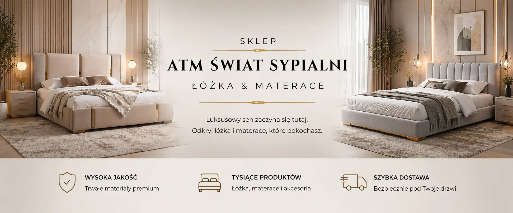 Łóżka i materace do sypialni Warszawa - Sklep ATM Świat Sypialni