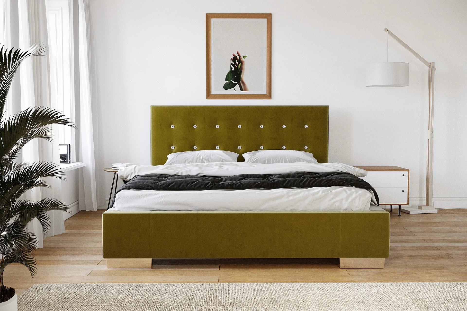 Łóżko 80209 M&K Foam Koło widok na wprost