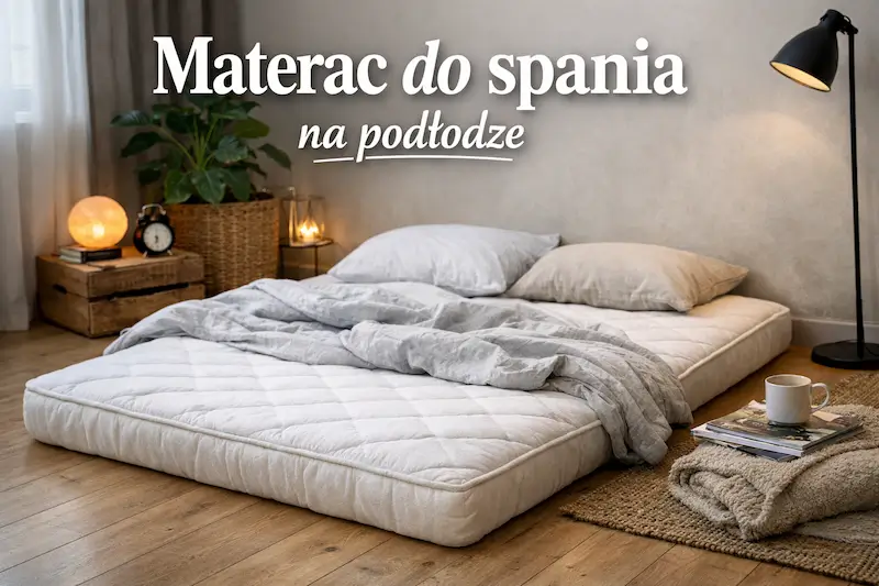 Materace do spania na podłodze – wygodny materac w minimalistycznej sypialni
