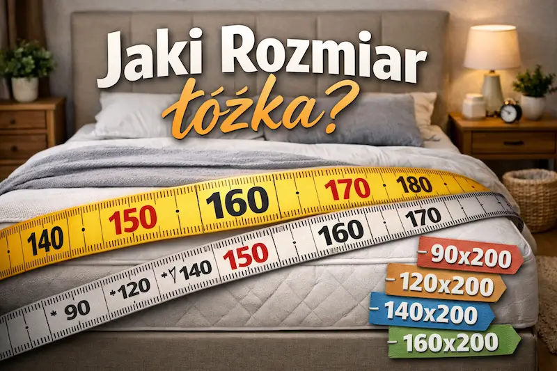 Jaki rozmiar łóżka wybrać – porównanie 90x200, 120x200, 140x200, 160x200 i 180x200 na przykładzie łóżka w sypialni