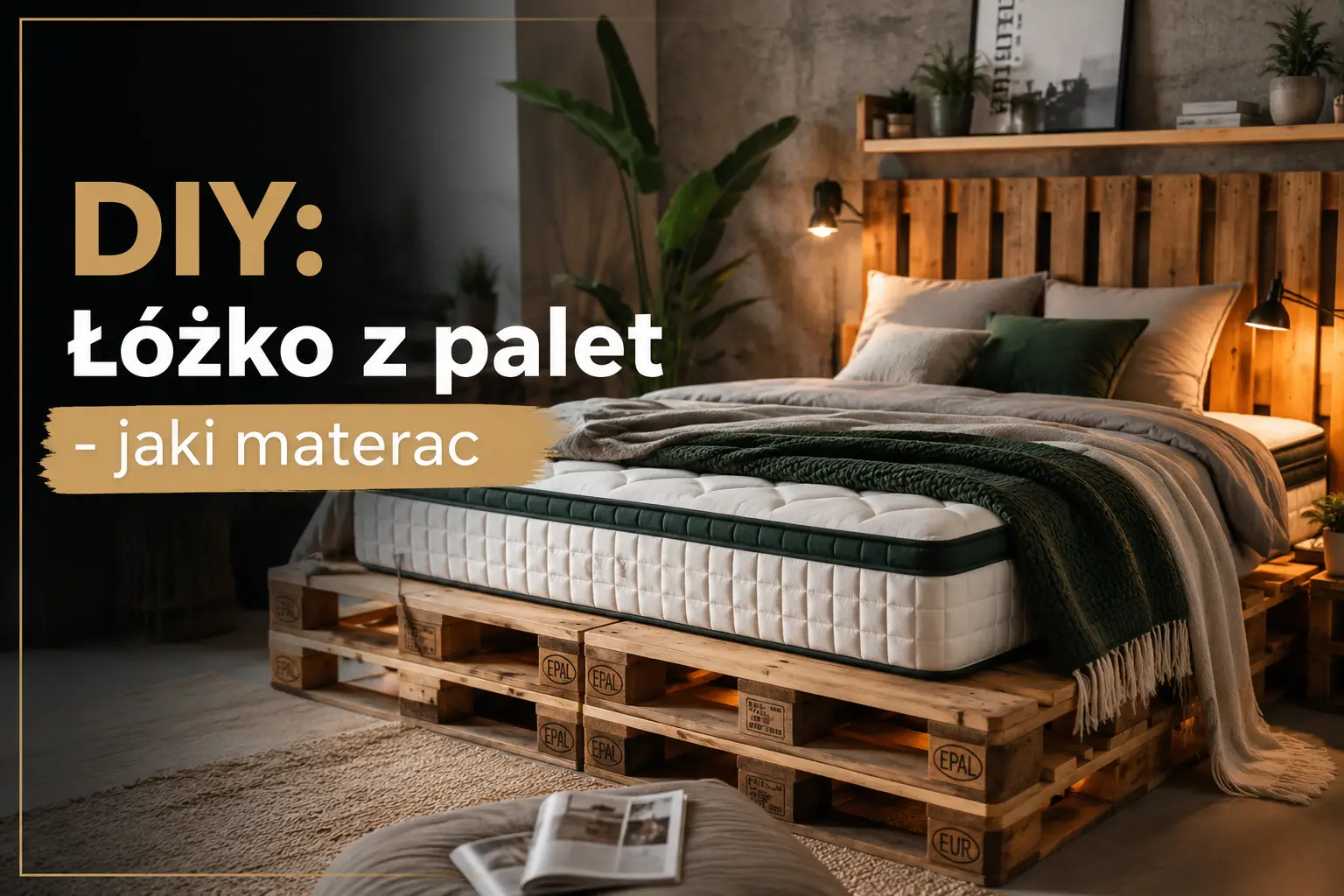 DIY: Łóżko z palet — jaki materac dobrać, żeby spać wygodnie, zdrowo i bez bólu pleców?