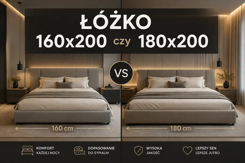 Łóżko 160x200 czy 180x200 – które będzie lepsze dla pary?