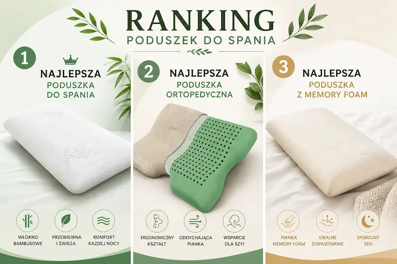Ranking poduszek do spania TOP 5 – które poduszki warto wybrać w 2026 roku?